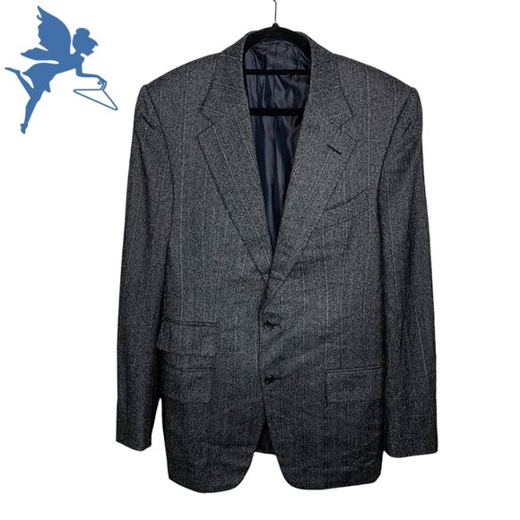 TOM FORD Men’s Tom Ford Wool, Silk, Camel Herringbone Tweed Lined Blazer - Picture 1 of 9